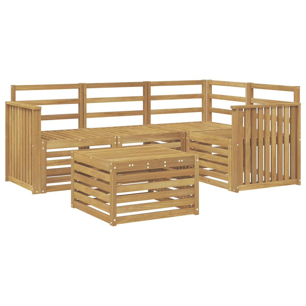 Outdoor-Sofagarnitur 5 pcs Weiß 59 x 59 x 37 cm