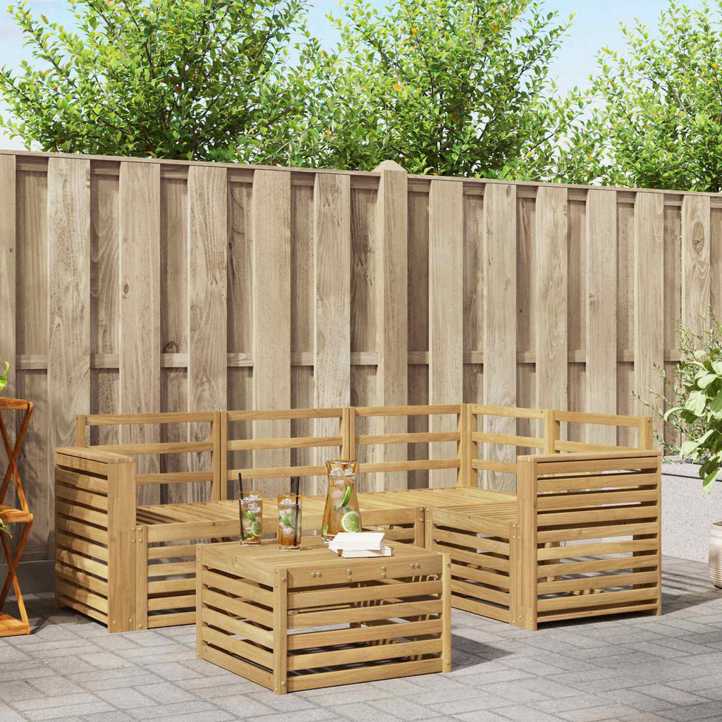 Outdoor-Sofagarnitur 5 pcs Weiß 59 x 59 x 37 cm