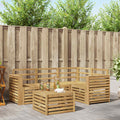 Outdoor-Sofagarnitur 5 pcs Weiß 59 x 59 x 37 cm