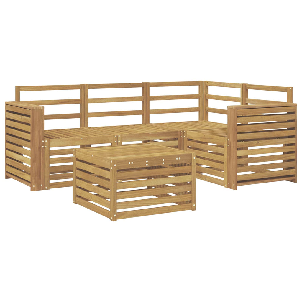 Outdoor-Sofagarnitur 5 pcs Weiß 59 x 59 x 37 cm
