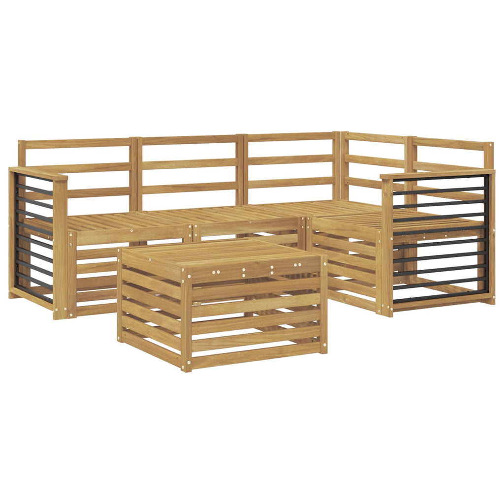 Outdoor-Sofagarnitur 5 pcs Weiß 59 x 59 x 37 cm