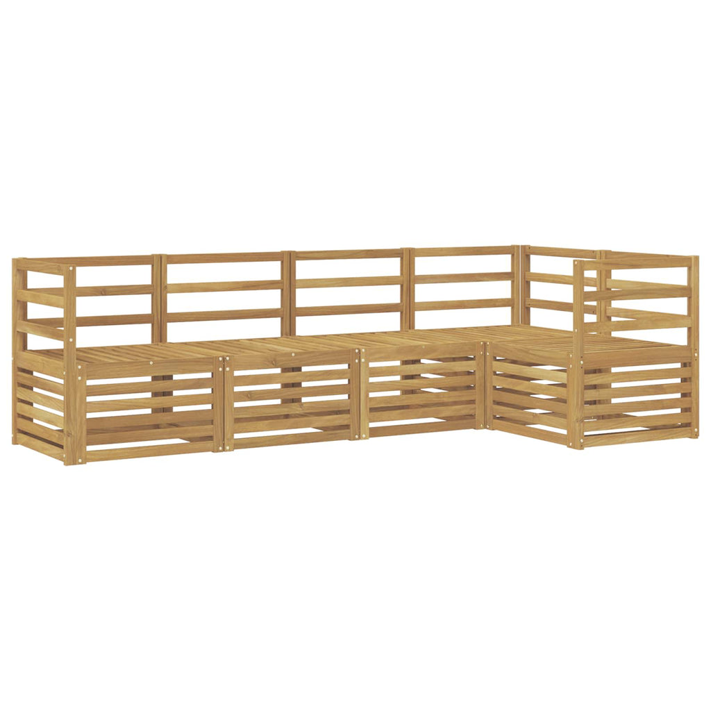 Outdoor-Sofagarnitur 5 pcs Weiß 245 x 126,5 x 73 cm