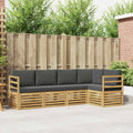 Outdoor-Sofagarnitur 5 pcs Weiß und Anthrazit