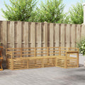 Outdoor-Sofagarnitur 5 pcs Weiß 247 x 128,5 x 73 cm