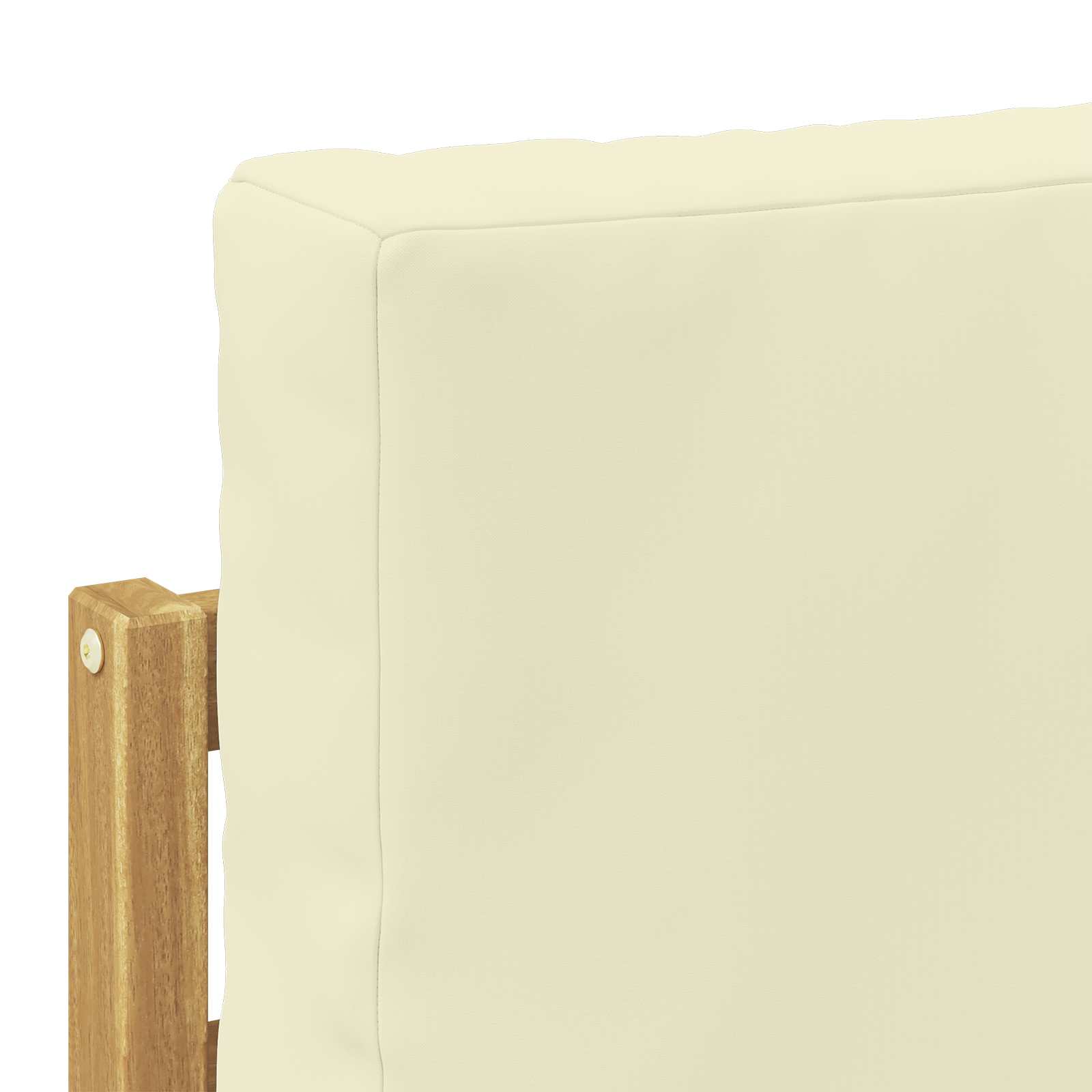 Outdoor-Sofagarnitur 5 pcs Weiß und Creme 247 x 128,5 x 73 cm