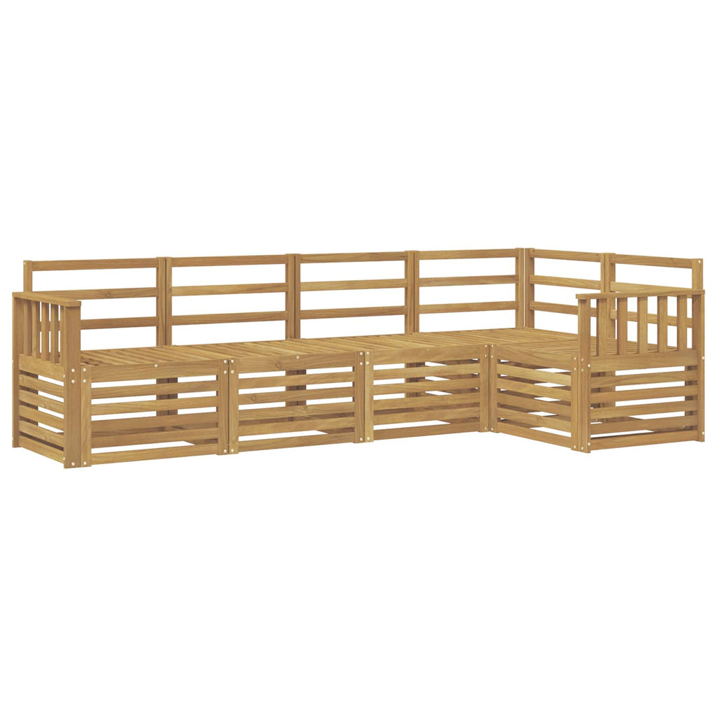 Outdoor-Sofagarnitur 5 pcs Weiß 247 x 128,5 x 73 cm