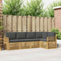Outdoor-Sofagarnitur 5 pcs Weiß und Anthrazit