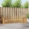 Outdoor-Sofagarnitur 5 pcs Weiß 247 x 128,5 x 73 cm