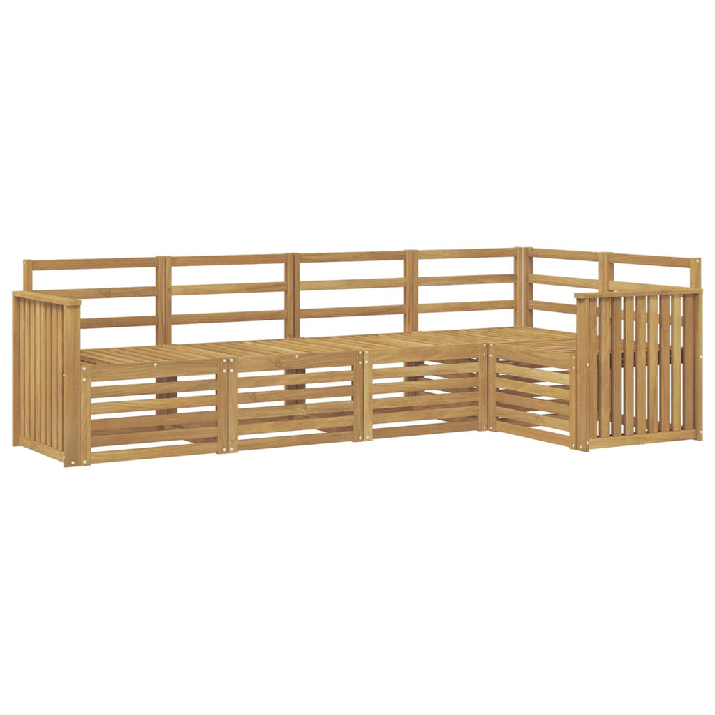 Outdoor-Sofagarnitur 5 pcs Weiß 247 x 128,5 x 73 cm