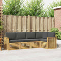 Outdoor-Sofagarnitur 5 pcs Weiß und Anthrazit