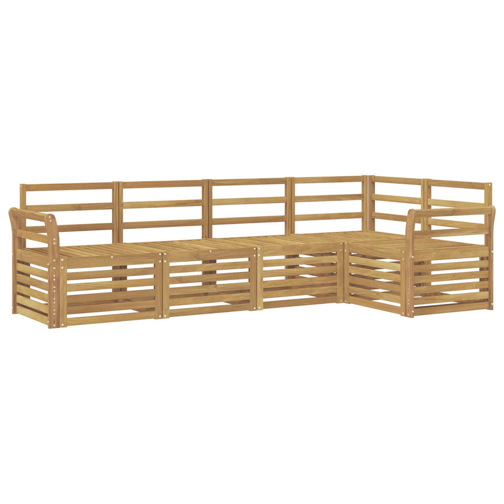 Outdoor-Sofagarnitur 5 pcs Weiß 249 x 130,5 x 73 cm