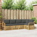 Outdoor-Sofagarnitur 5 pcs Weiß und Anthrazit