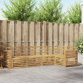 Outdoor-Sofagarnitur 5 pcs Weiß 251 x 132,5 x 73 cm