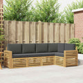 Outdoor-Sofagarnitur 5 pcs Weiß und Anthrazit