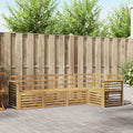 Outdoor-Sofagarnitur 5 pcs Weiß 247 x 128,5 x 73 cm
