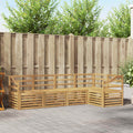 Outdoor-Sofagarnitur 5 pcs Weiß 245 x 126,5 x 73 cm