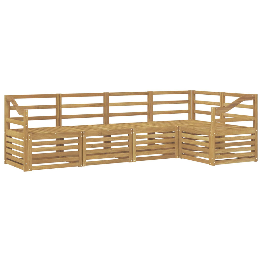 Outdoor-Sofagarnitur 5 pcs Weiß 245 x 126,5 x 73 cm