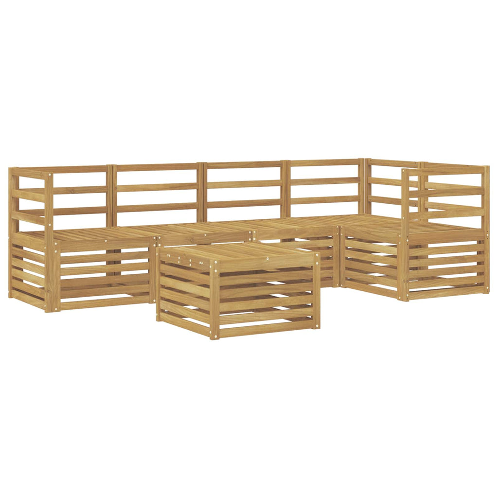 Outdoor-Sofagarnitur 6 pcs Weiß 59 x 59 x 37 cm