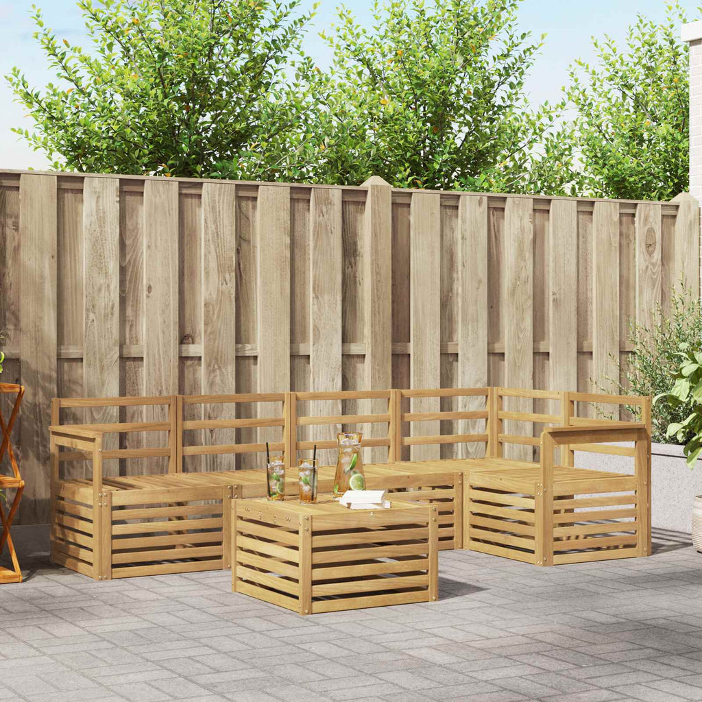 Outdoor-Sofagarnitur 6 pcs Weiß 59 x 59 x 37 cm
