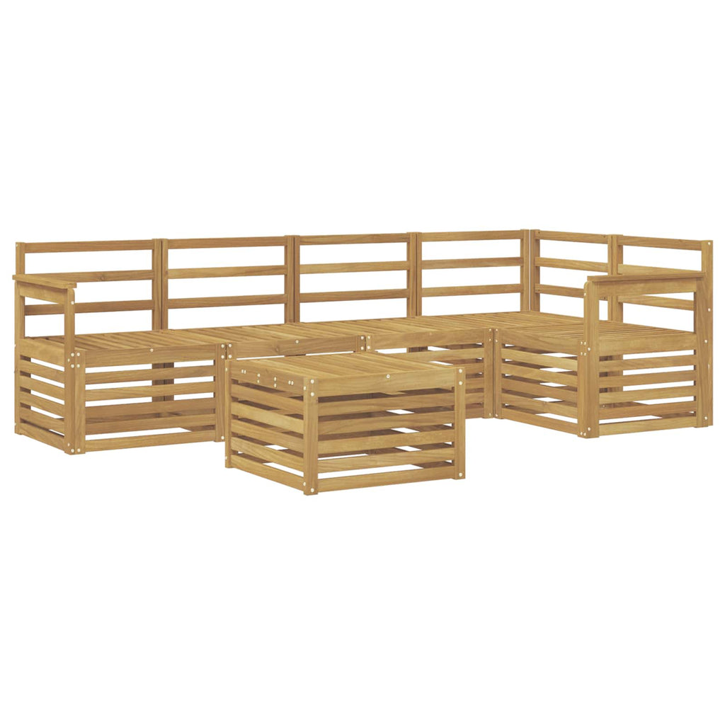 Outdoor-Sofagarnitur 6 pcs Weiß 59 x 59 x 37 cm