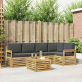Outdoor-Sofagarnitur 6 pcs Weiß und Anthrazit 59 x 59 x 37 cm