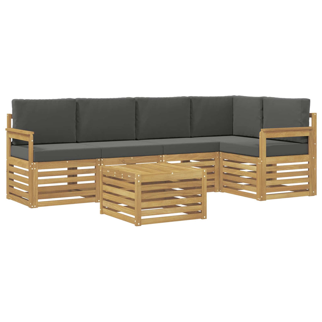 Outdoor-Sofagarnitur 6 pcs Weiß und Anthrazit 59 x 59 x 37 cm