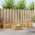 Outdoor-Sofagarnitur 6 pcs Weiß 59 x 59 x 37 cm