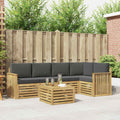Outdoor-Sofagarnitur 6 pcs Weiß und Anthrazit 59 x 59 x 37 cm