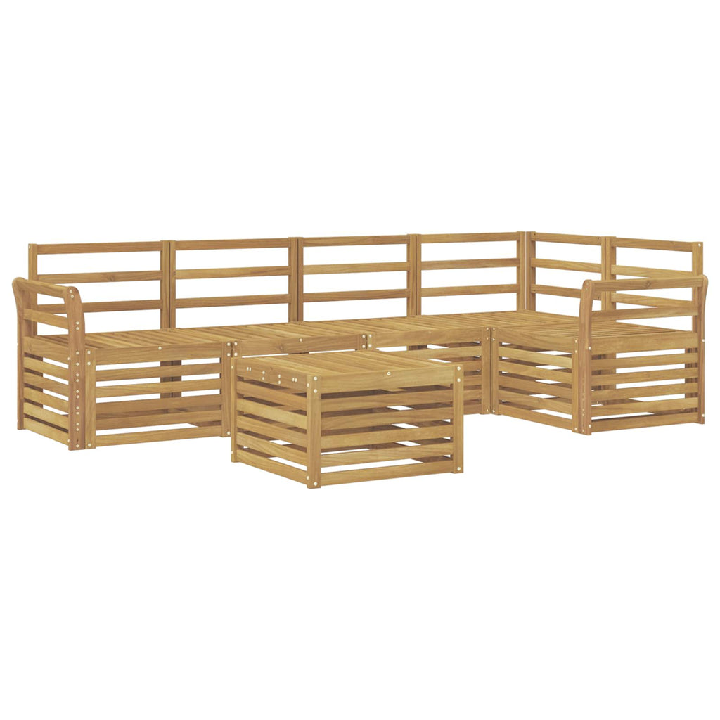 Outdoor-Sofagarnitur 6 pcs Weiß 59 x 59 x 37 cm