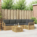 Outdoor-Sofagarnitur 6 pcs Weiß und Anthrazit 59 x 59 x 37 cm