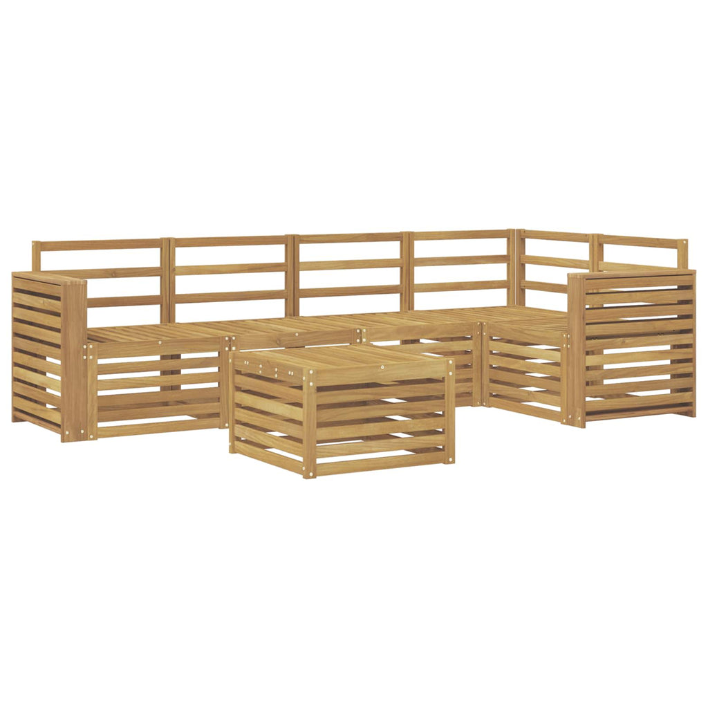 Outdoor-Sofagarnitur 6 pcs Weiß 59 x 59 x 37 cm