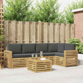 Outdoor-Sofagarnitur 6 pcs Weiß und Anthrazit 59 x 59 x 37 cm