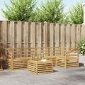 Outdoor-Sofagarnitur 6 pcs Weiß 59 x 59 x 37 cm