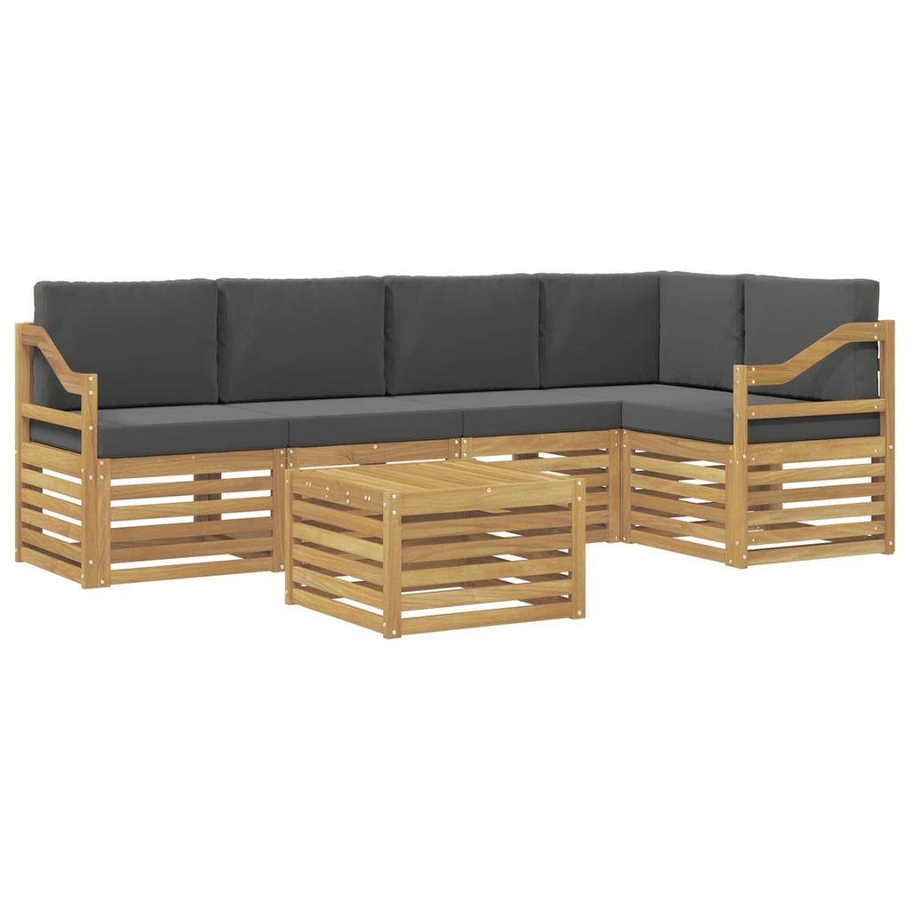 Outdoor-Sofagarnitur 6 pcs Weiß und Anthrazit 59 x 59 x 37 cm