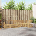 Outdoor-Sofagarnitur 6 pcs Weiß 304 x 126,5 x 73 cm