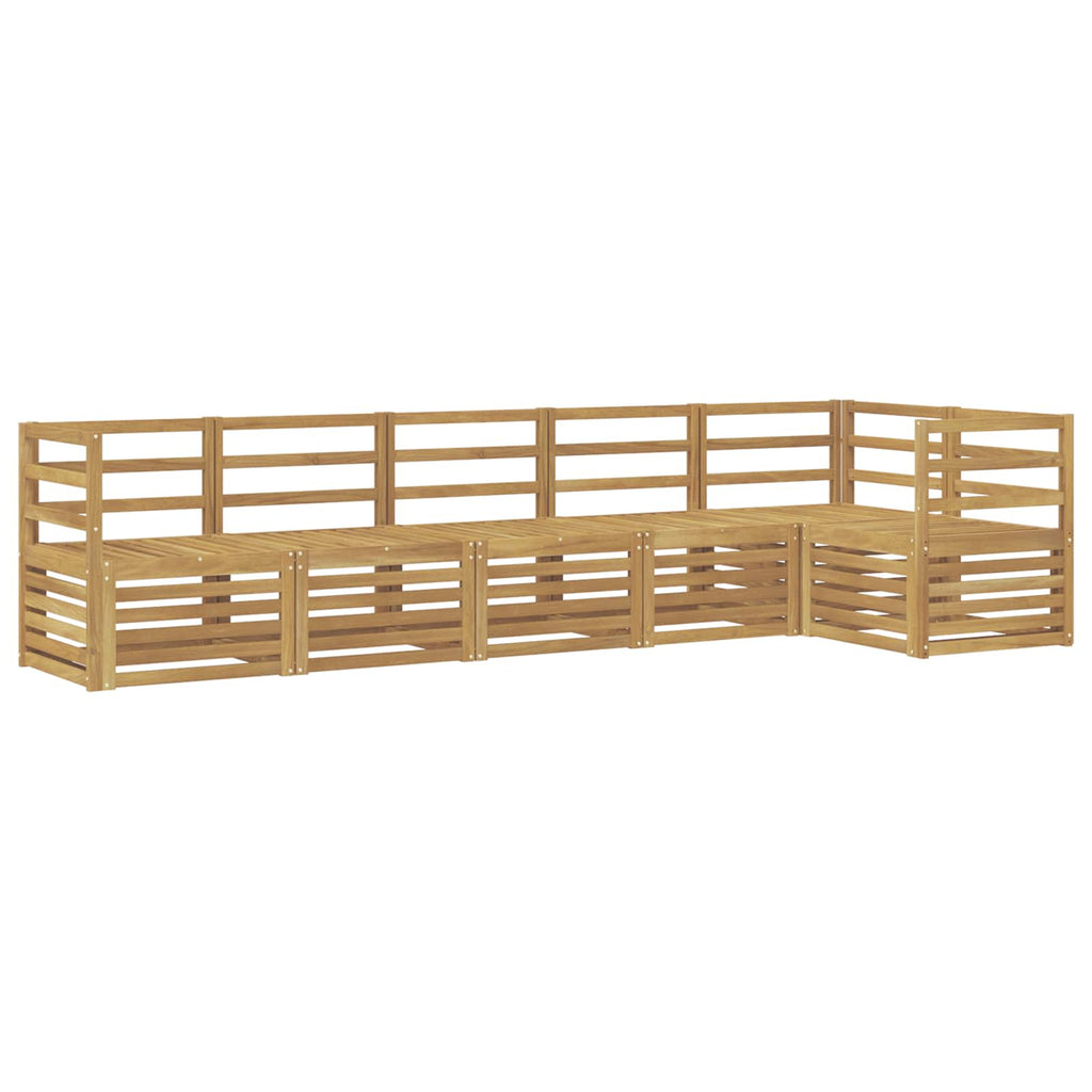 Outdoor-Sofagarnitur 6 pcs Weiß 304 x 126,5 x 73 cm