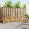 Outdoor-Sofagarnitur 6 pcs Weiß 306 x 128,5 x 73 cm