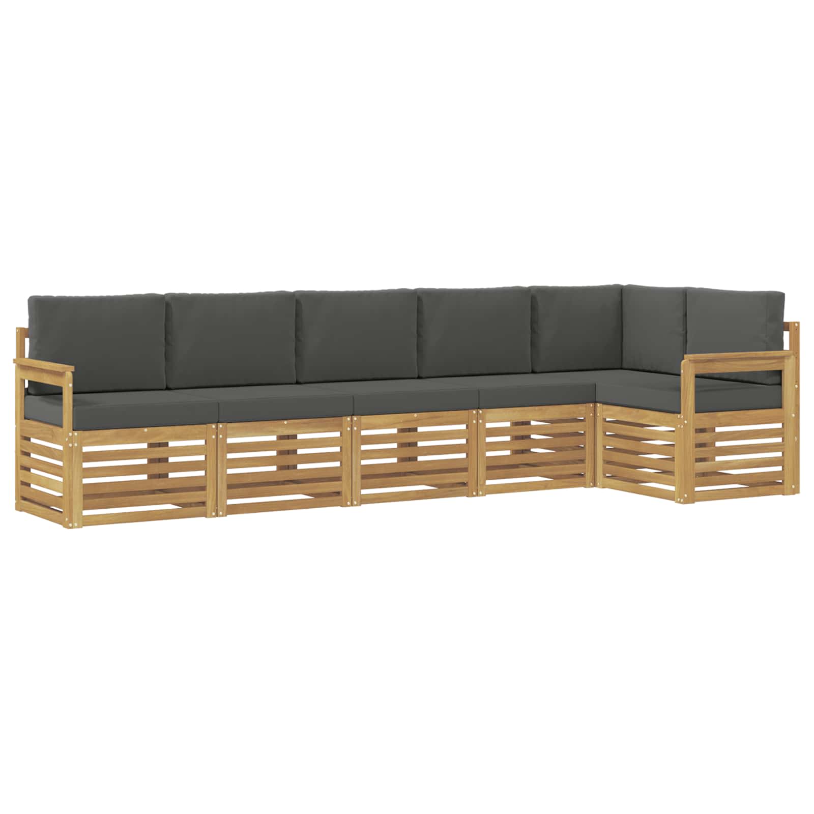 Outdoor-Sofagarnitur 6 pcs Weiß und Anthrazit