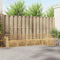 Outdoor-Sofagarnitur 6 pcs Weiß 306 x 128,5 x 73 cm