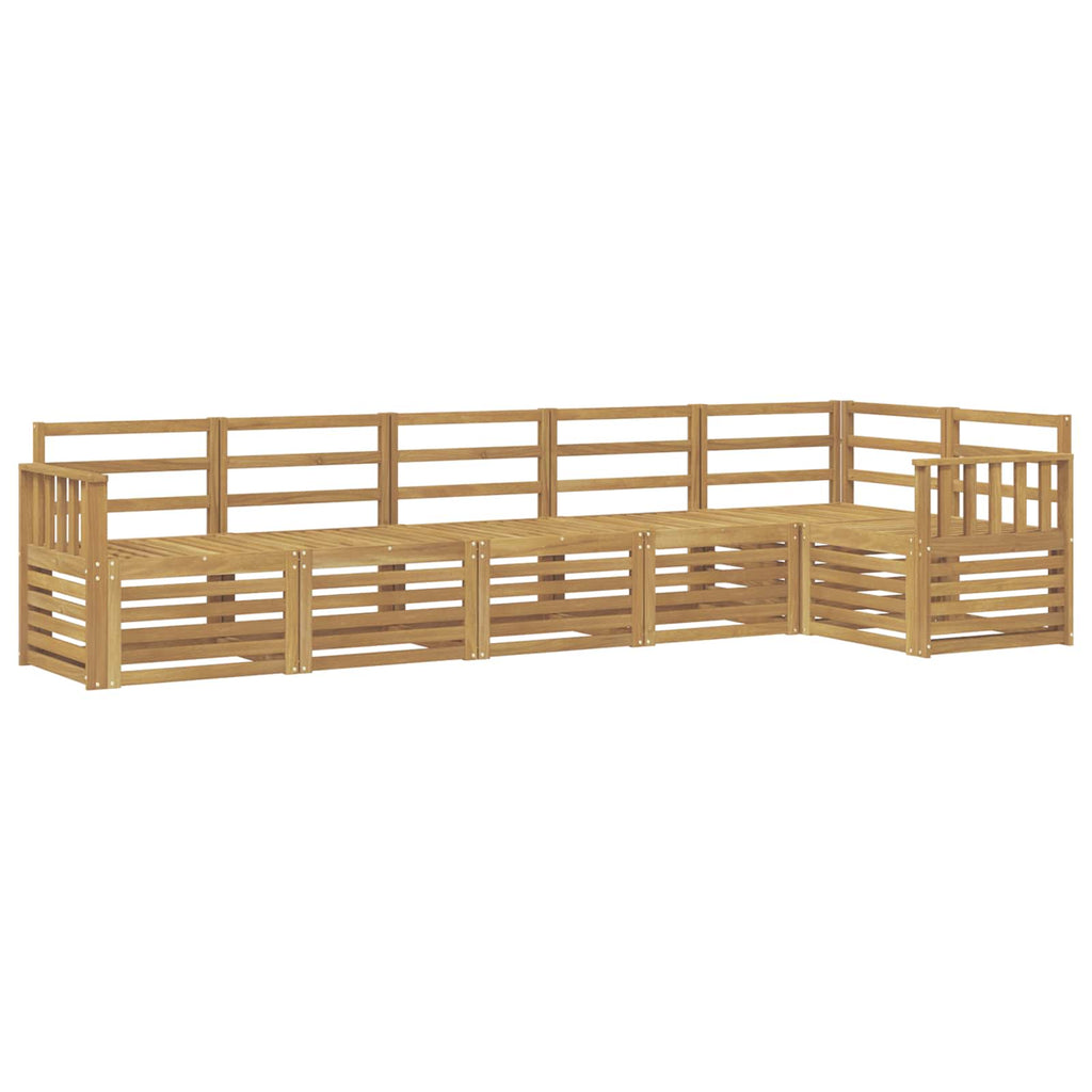 Outdoor-Sofagarnitur 6 pcs Weiß 306 x 128,5 x 73 cm