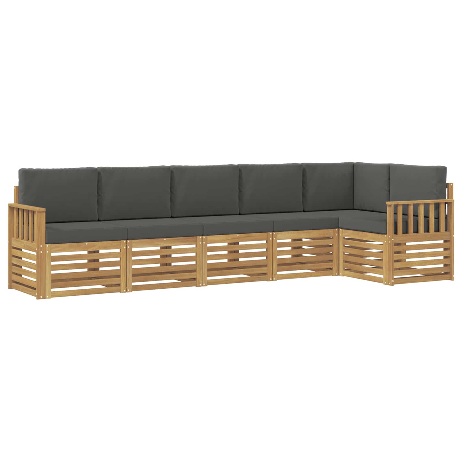 Outdoor-Sofagarnitur 6 pcs Weiß und Anthrazit