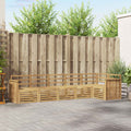 Outdoor-Sofagarnitur 6 pcs Weiß 306 x 128,5 x 73 cm