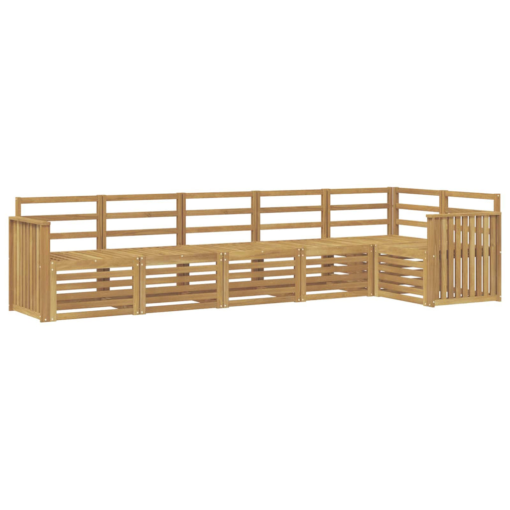 Outdoor-Sofagarnitur 6 pcs Weiß 306 x 128,5 x 73 cm