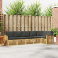 Outdoor-Sofagarnitur 6 pcs Weiß und Anthrazit