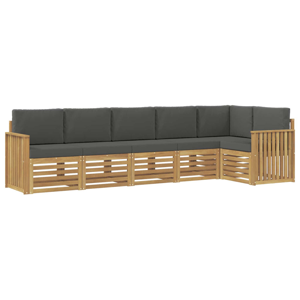 Outdoor-Sofagarnitur 6 pcs Weiß und Anthrazit
