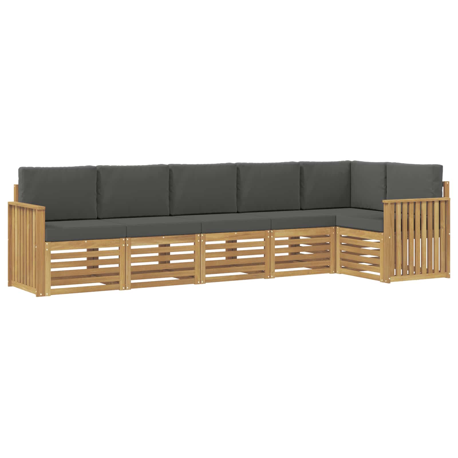Outdoor-Sofagarnitur 6 pcs Weiß und Anthrazit