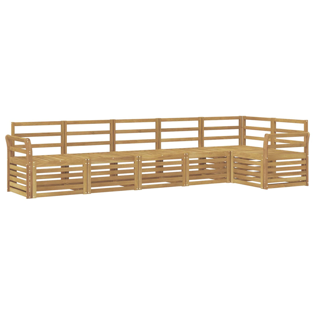 Outdoor-Sofagarnitur 6 pcs Weiß 308 x 130,5 x 73 cm