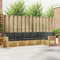 Outdoor-Sofagarnitur 6 pcs Weiß und Anthrazit