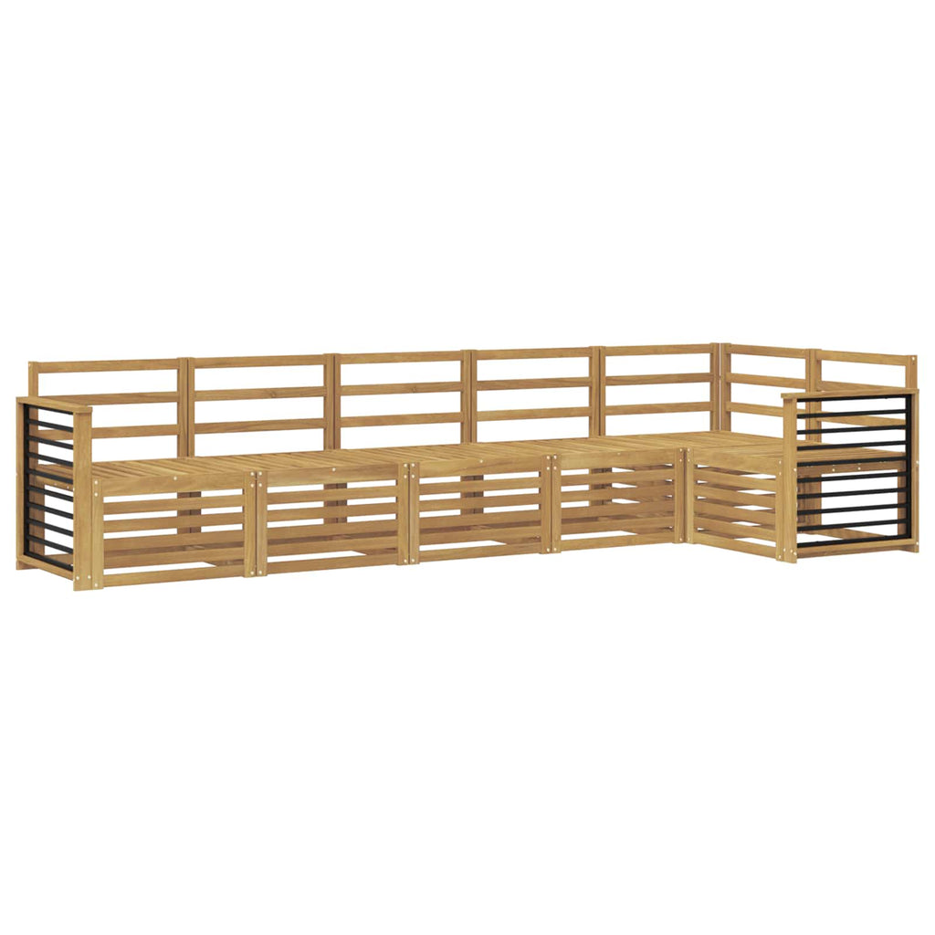 Outdoor-Sofagarnitur 6 pcs Weiß 306 x 128,5 x 73 cm