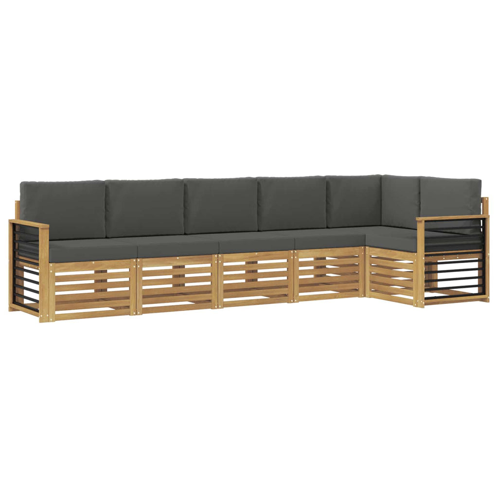 Outdoor-Sofagarnitur 6 pcs Weiß und Anthrazit